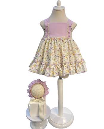 JESUSITO CON CUBRE PAÑAL  FLORES PRIMAVERALES LILA