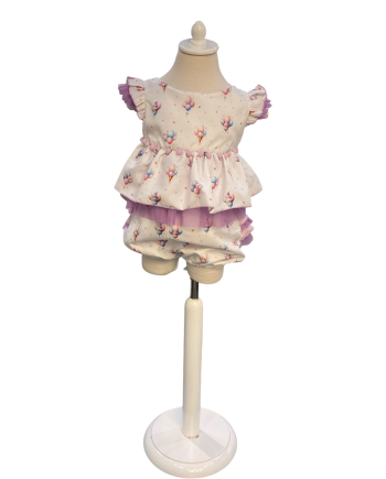 CONJ BLUSA Y SHORT ESTAMP HELADOS LILA