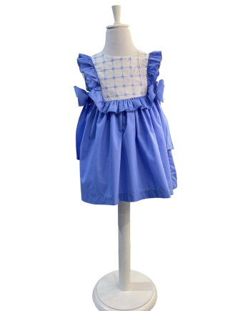 VESTIDO TALLE ALTO EN TEJIDO CON LAZOS LATERALES