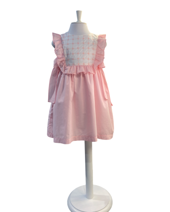 VESTIDO TALLE ALTO EN TEJIDO CON LAZOS LATERALES