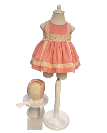 JESUSITO CON CUBRE PAÑAL  APLIQUE EN CROCHET CORAL