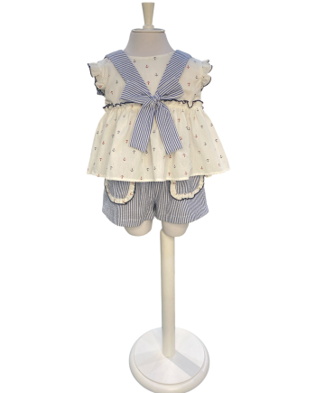 CONJUNTO BLUSA Y SHORT ESTAMP ANCLAS