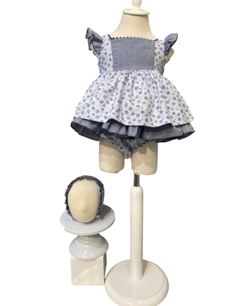 JESUSITO CON CUBRE PAÑAL ESTAMP FLORES DENIM