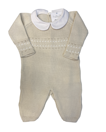 Pelele Punto con cuello bebe abierto bajo CLUNY sin pies