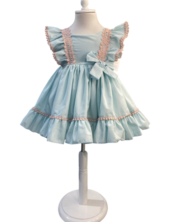 VESTIDO TALLE ALTO GUIPUR ROSA