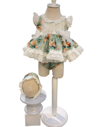 JESUSITO CAP Y BRAGUITA EST ROSAS VERDE AGUA