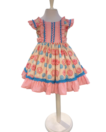 VESTIDO TALLE ALTO ESTAMP PIRULETAS