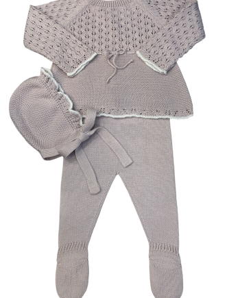 Traje 3 Piezas capota, menguado pasacintas SERENITY BRODAT