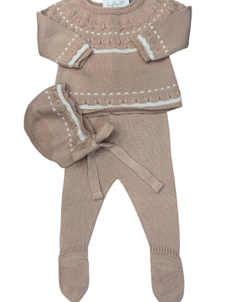 Traje 3 Piezas con gorro Canesú menguado SAF RETRO