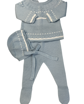 Traje 3 Piezas con gorro Canesú menguado SAF RETRO