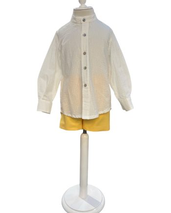 CONJ PANTALON AMARILLO Y CAMISA BLANCA